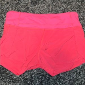 Pink Lululemon shorts